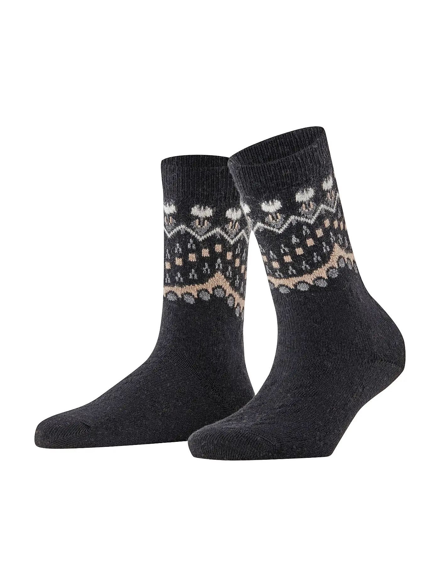 FALKE | Socken light greymelange | schwarz